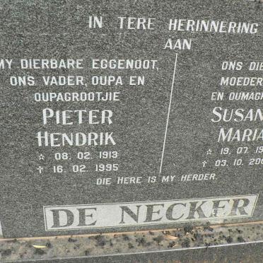 NECKER Pieter Hendrik, de 1913-1995 &amp; Susanna Maria 1912-2002