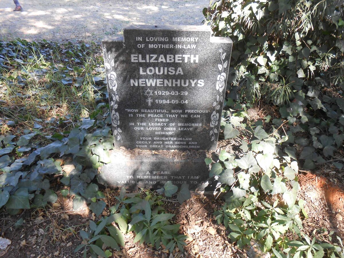 NEWENHUYS Elizabeth Louisa 1929-1994