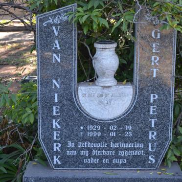 NIEKERK Gert Petrus, van 1929-1999