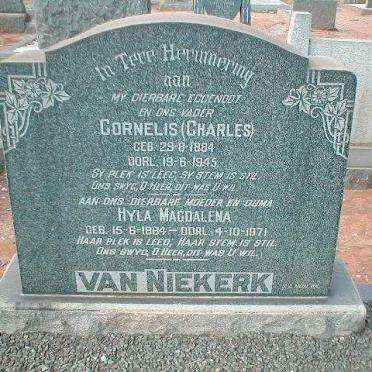 NIEKERK Cornelis, van 1884-1945 &amp; Hyla Magdalena 1884-1971