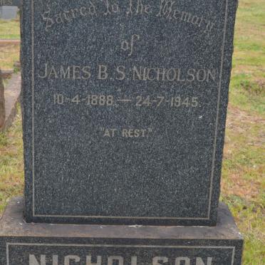 NICHOLSON James B.S. 1888-1945