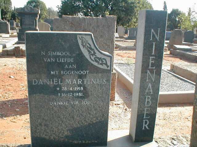 NIENABER Daniël Marthinus 1918-1981