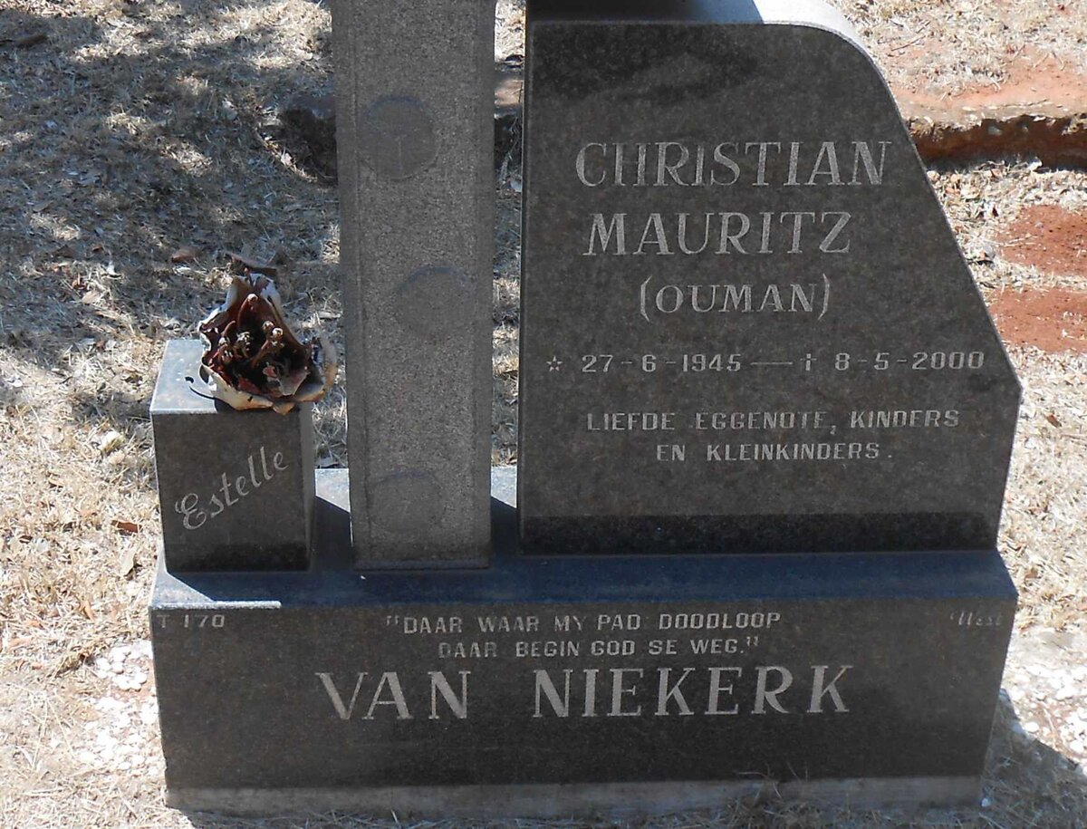 NIEKERK Christian Mauritz, van 1945-2000