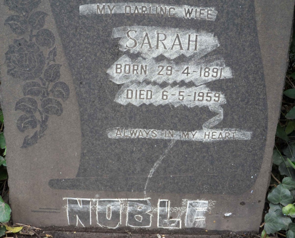 NOBLE Sarah 1891-1959