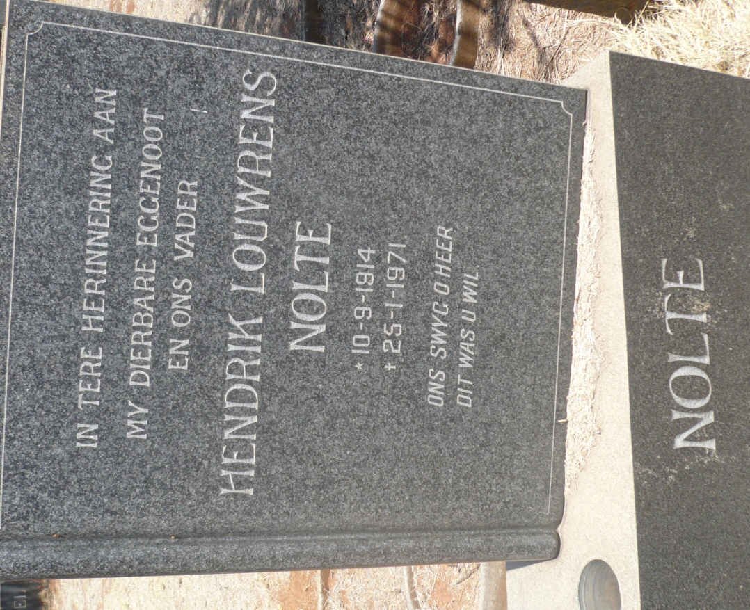 NOLTE Hendrik Louwrens 1914-1971