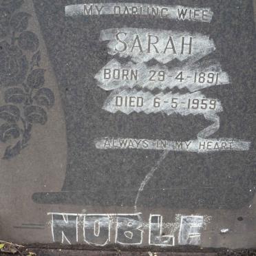 NOBLE Sarah 1891-1959