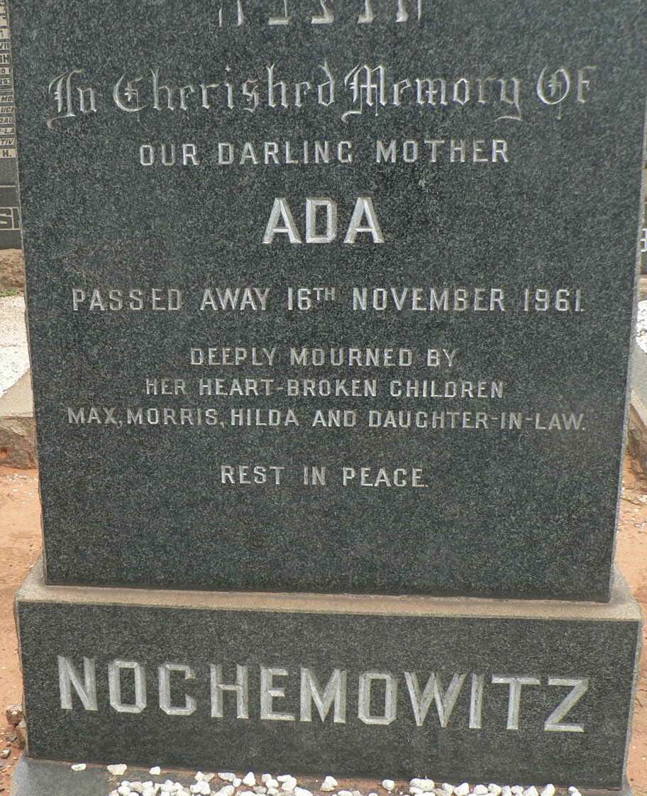 NOCHEMOWITZ Ada -1961