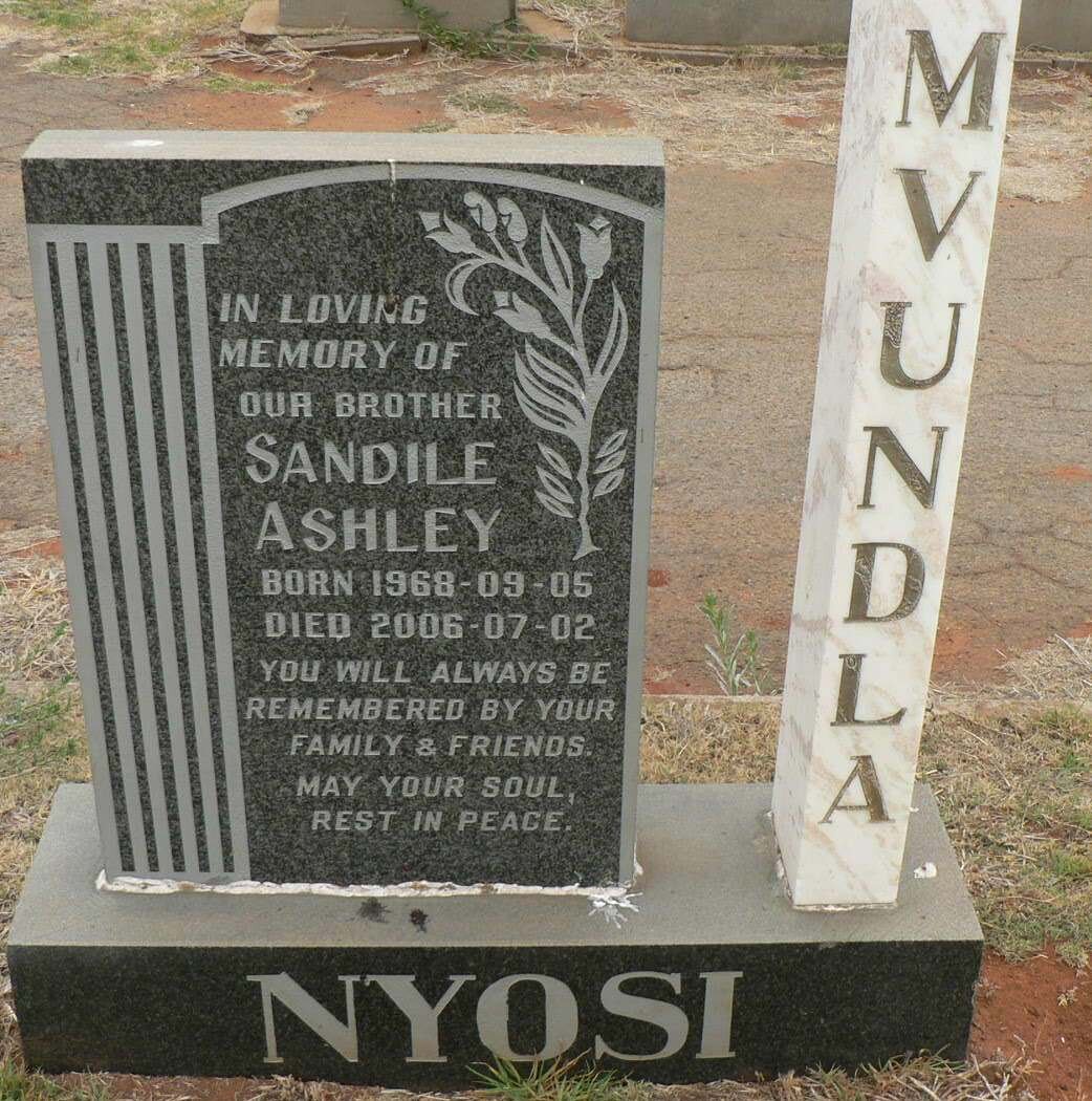 NYOSI Sandile Ashley 1968-2006