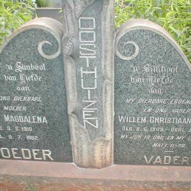 OOSTHUIZEN Willem Christiaan Jacobus 1909-1959 &amp;  Maria Magdalena 1918-1982
