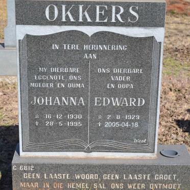 OKKERS Edward 1929-2005 &amp; Johanna 1930-1995