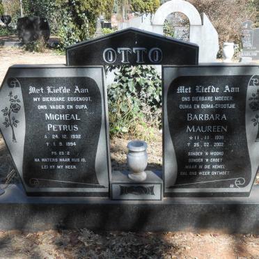 OTTO Micheal Petrus 1932-1994 &amp; Barbara Maureen 1938-2002