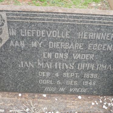 OPPERMAN Jan Matthys 1898-1948 &amp; Johanna Helena kruger 1891-1966