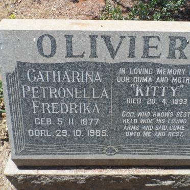 OLIVIER Catharina Petronella Fredrika 1877-1965 :: OLIVIER Kitty -1993