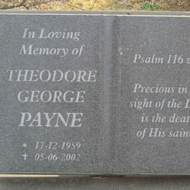 PAYNE Theodore George 1959-2002