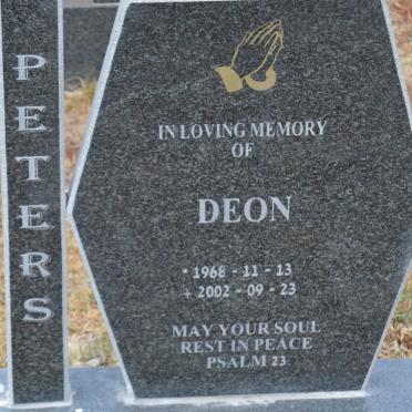 PETERS Deon 1968-2002
