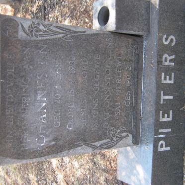 PIETERS Johannes I. N. 1955-1980