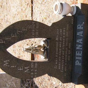 PIENAAR Pieter 1924-1983 &amp; Miem 1929-1980