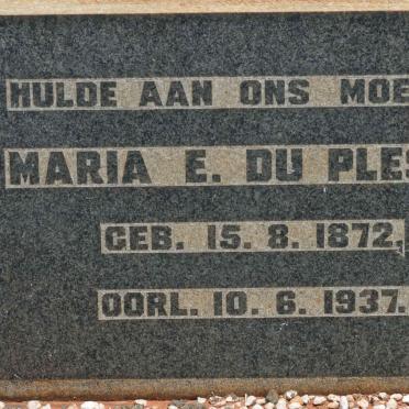 PLESSIS Maria E., du 1872-1937