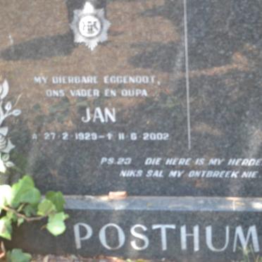 POSTHUMUS Jan 1929-2002
