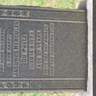 PREEZ Jacobus Hercules, du -1933