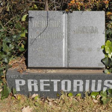PRETORIUS Hendrik Johannes 1931-1995 :: PRETORIUS Jacoba 1960-