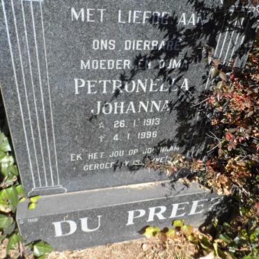 PREEZ Petronella Johanna, du 1913-1996