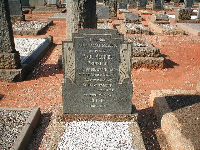 PRINSLOO Paul Mechiel -1944 &amp; Joekie 1883-1970
