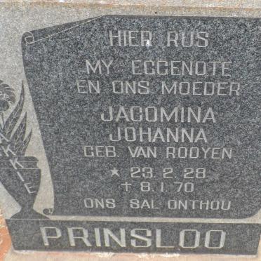 PRINSLOO Jacomina Johanna VAN ROOYEN 1928-1970