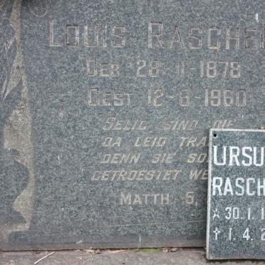 RASCHER Louis 1878-1960 &amp; Ursula 1911-2002