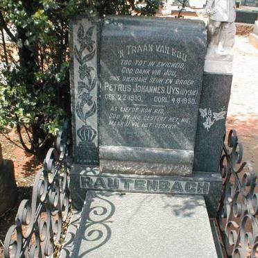 RAUTENBACH Petrus Johannes Uys 1933-1950