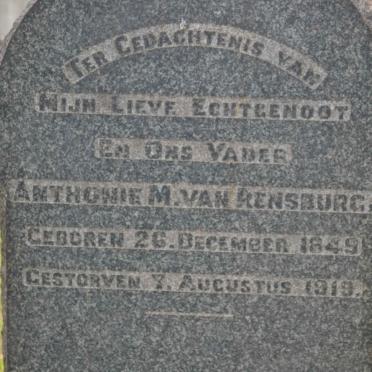 RENSBURG Anthonie M., van 1849-1919
