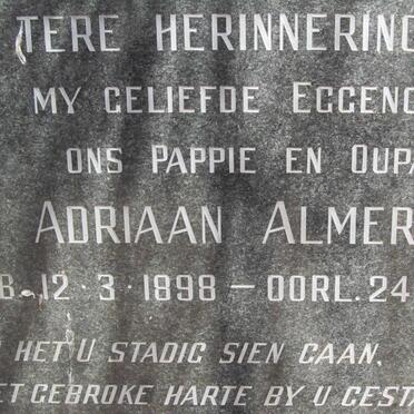 RENSBURG Adriaan Almeroe, J.v. 1898-1964