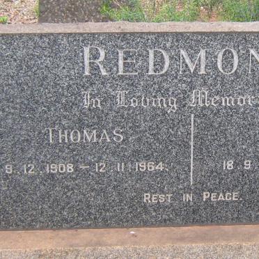 REDMOND Thomas 1908-1964 &amp; Jean 1906-1995