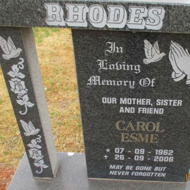 RHODES Carol Esme 1962-2006