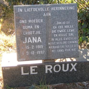 ROUX Jana, le 1919-1997
