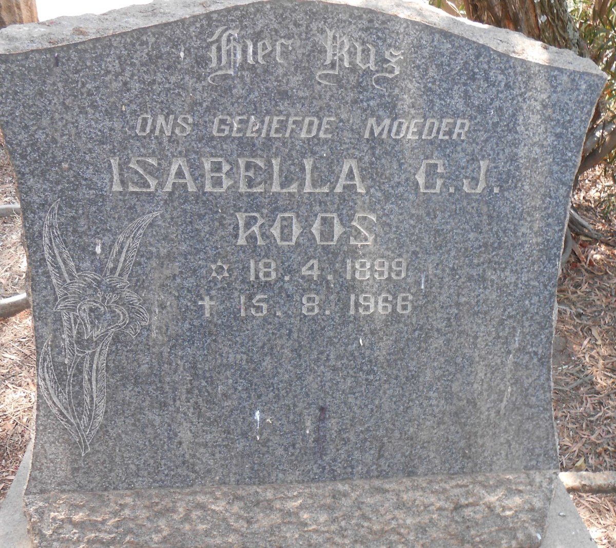 ROOS Isabella C.J. 1899-1966