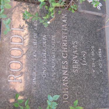ROODT Johannes Christiaan Servaas 1908-1984