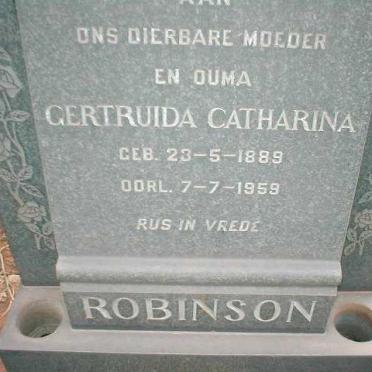 ROBINSON Gertruida Catharina 1889-1959