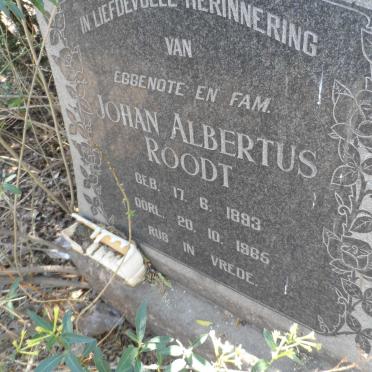 ROODT Johan Albertus 1893-1965