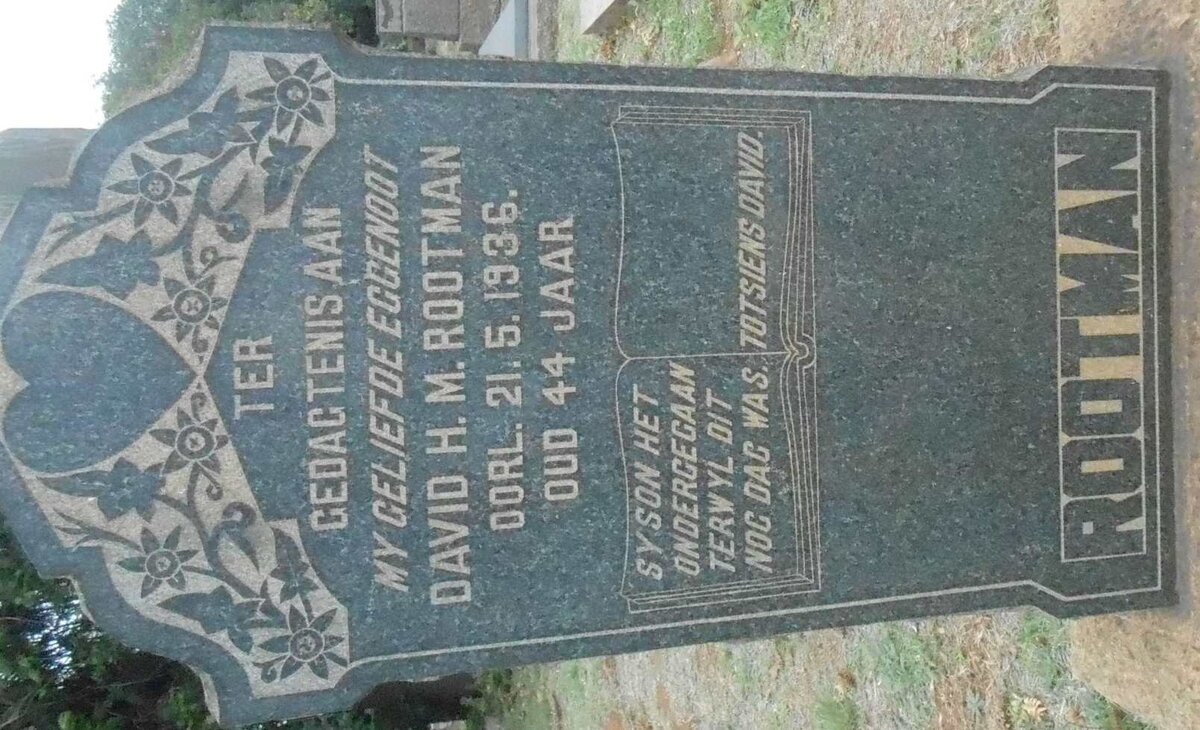 ROOTMAN David H. M. -1936