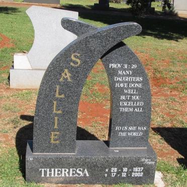 SALLIE Theresa 1937-2002