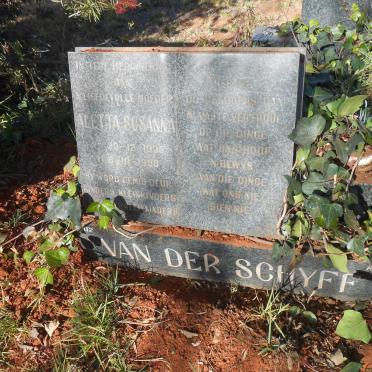 SCHYFF Aletta Susanna, van der 1935-1999