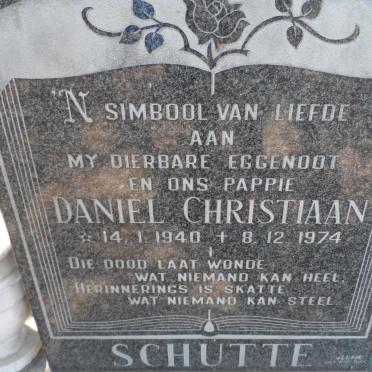 SCHUTTE Daniël Christiaan 1940-1974