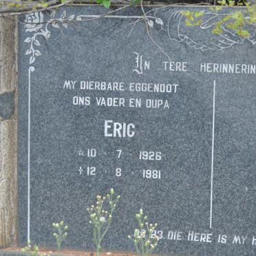 SCHADLE Eric 1926-1981 &amp; Magaretha Johanna 1927-2000