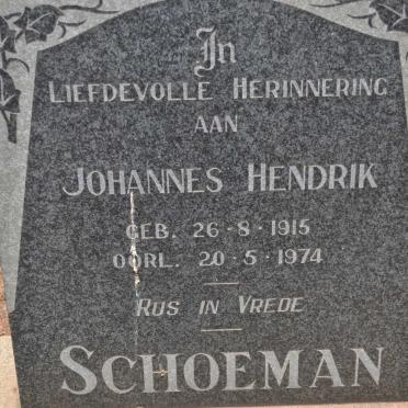 SCHOEMAN Johannes Hendrik 1915-1974