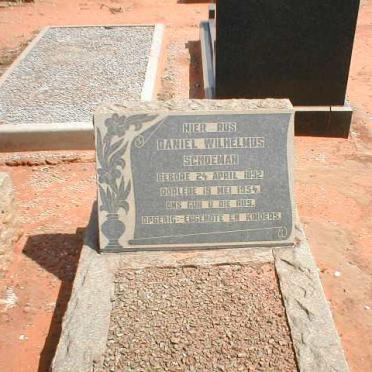 SCHOEMAN Daniel Wilhelmus 1892-1954