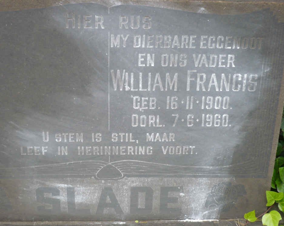 SLADE William Francis 1900-1960