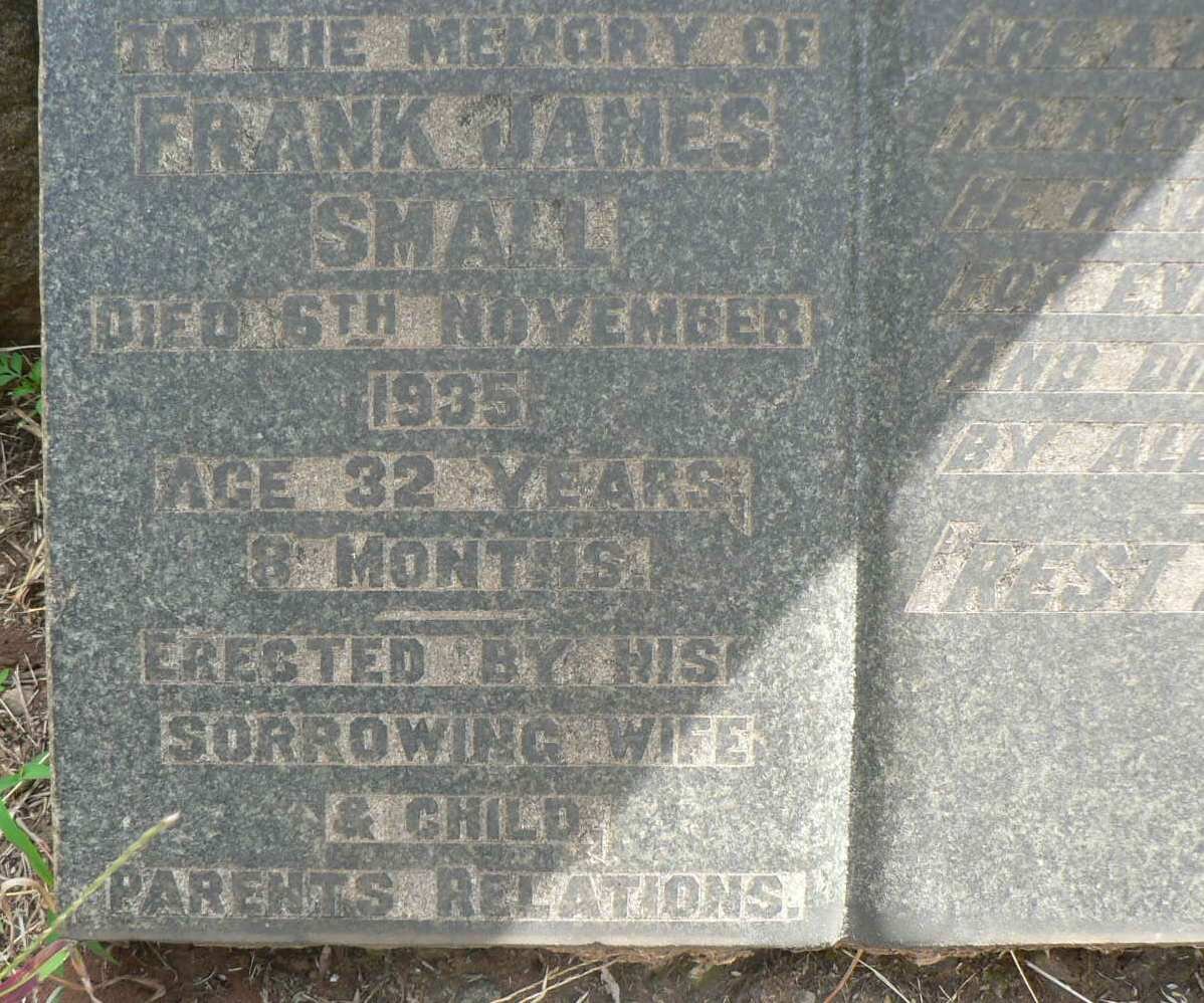 SMALL Frank James -1935