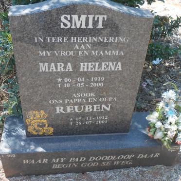 SMIT Reuben 1912-2001 &amp; Mara Helena 1919-2000