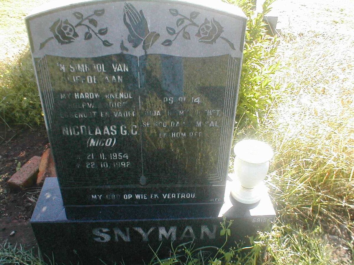 SNYMAN Nicolaas G.C. 1954-1992